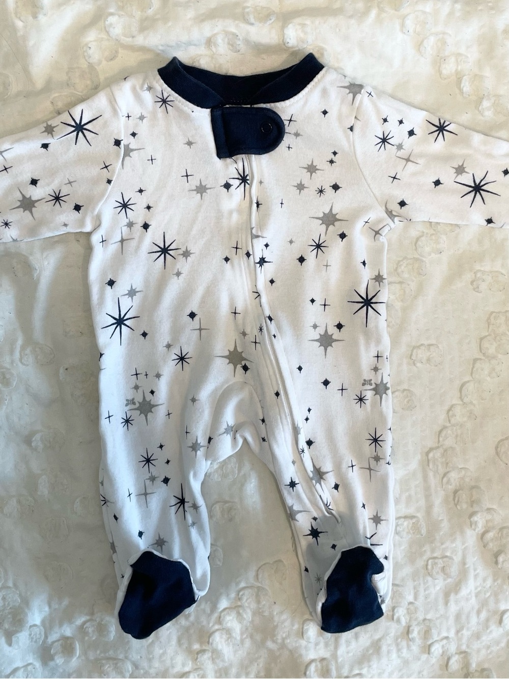 Organic Cotton Sleep and Play/ Jumbo Twinkle Navy / Preemie/ The Honest Company